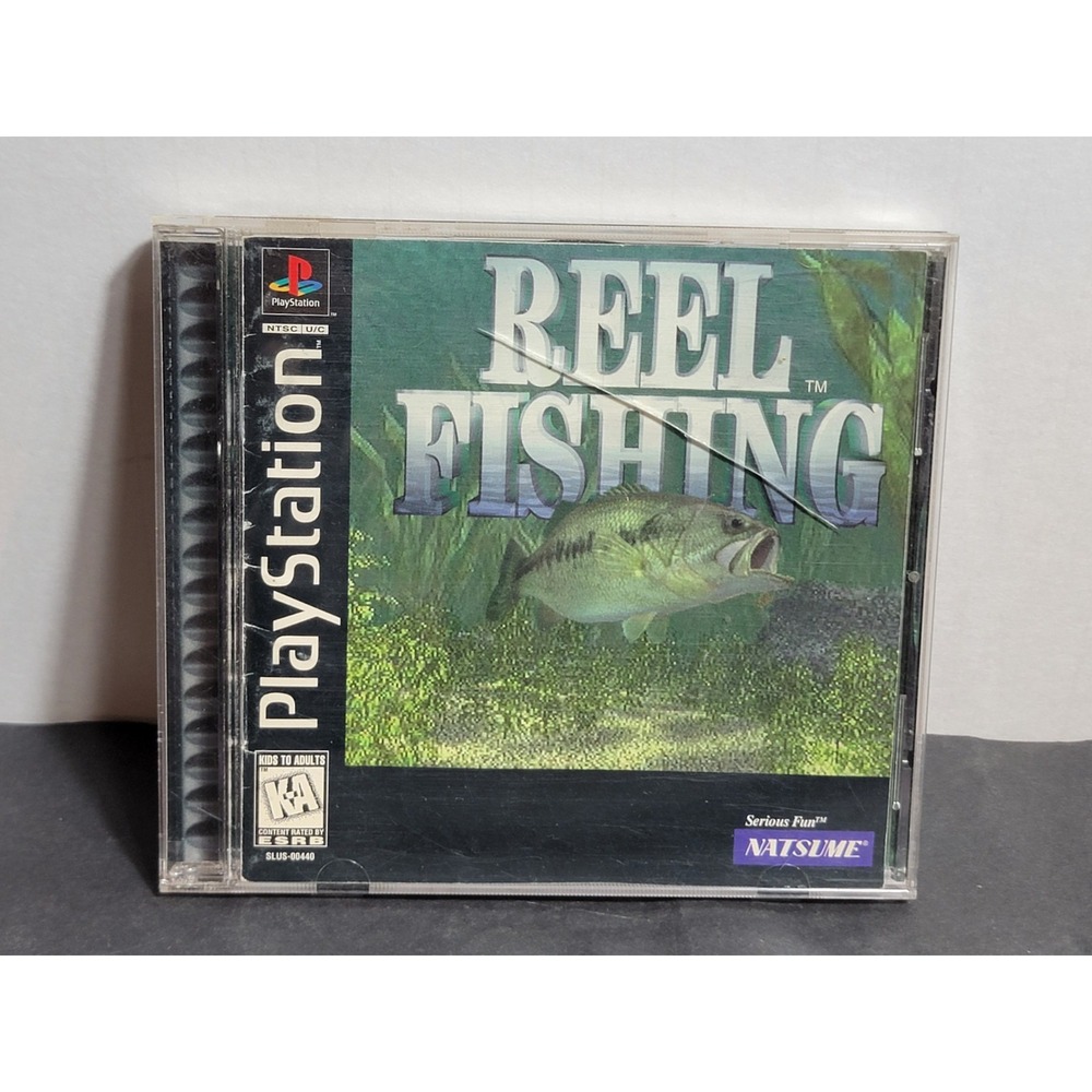 Reel Fishing Sony PlayStation 1 PS1 Natsume Sports Game Tested SLUS-00440